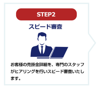 ファクタリング ベストファクター_利用方法におけるフロー②のイメージ画像